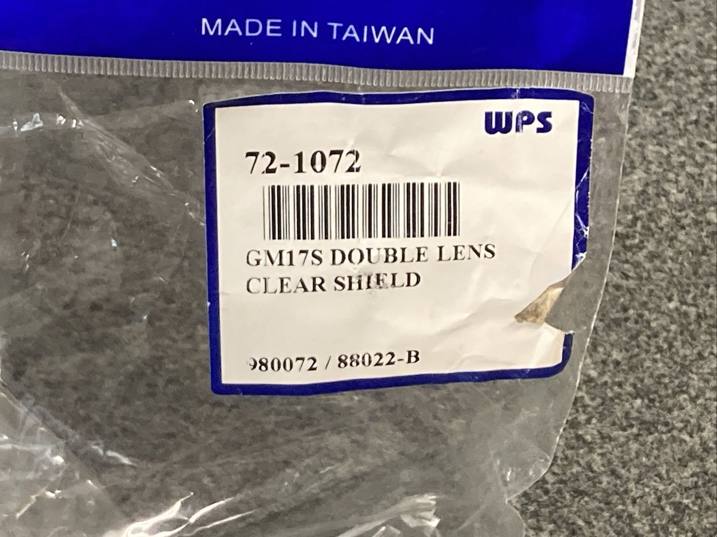 NEW WPS 72-1072 HELMET VISOR FACE SHIELD DOUBLE LENS CLEAR GMAX GM980072