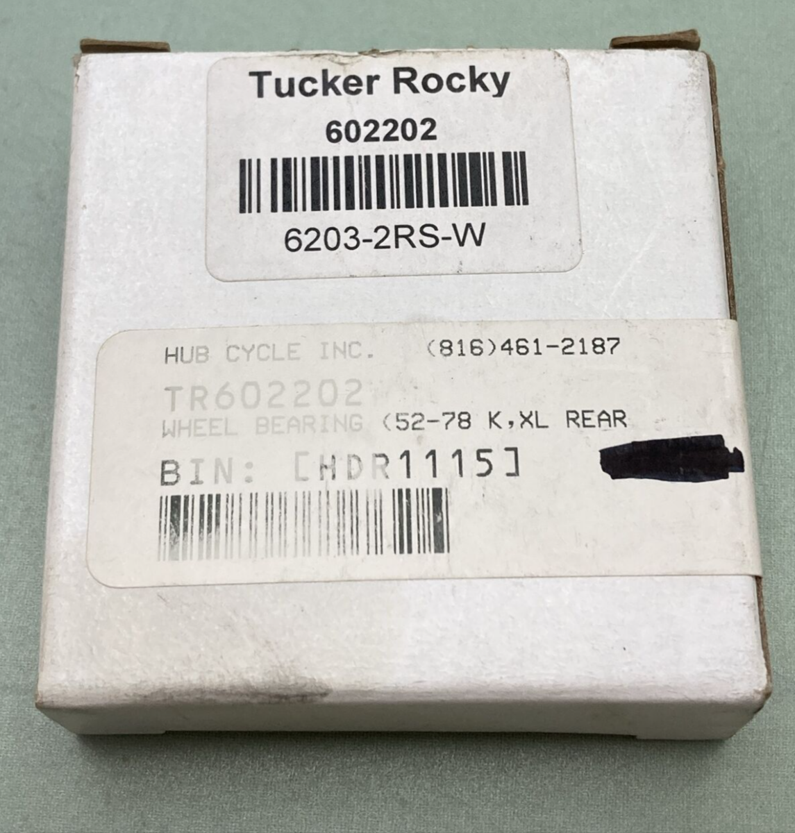 NEW TUCKER ROCKY 602202/6203-2RS-W  WHEEL BEARING 52-78 K, XL REAR