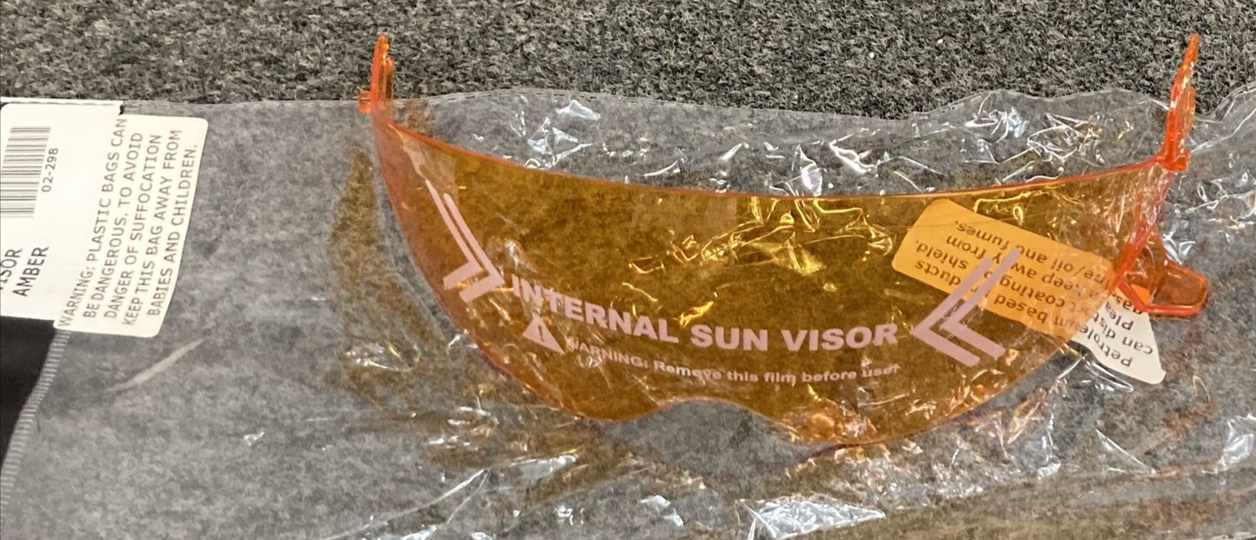 NEW LS2 HH566 02-298 HELMET VISOR INNER SHIELD AMBER ORANGE