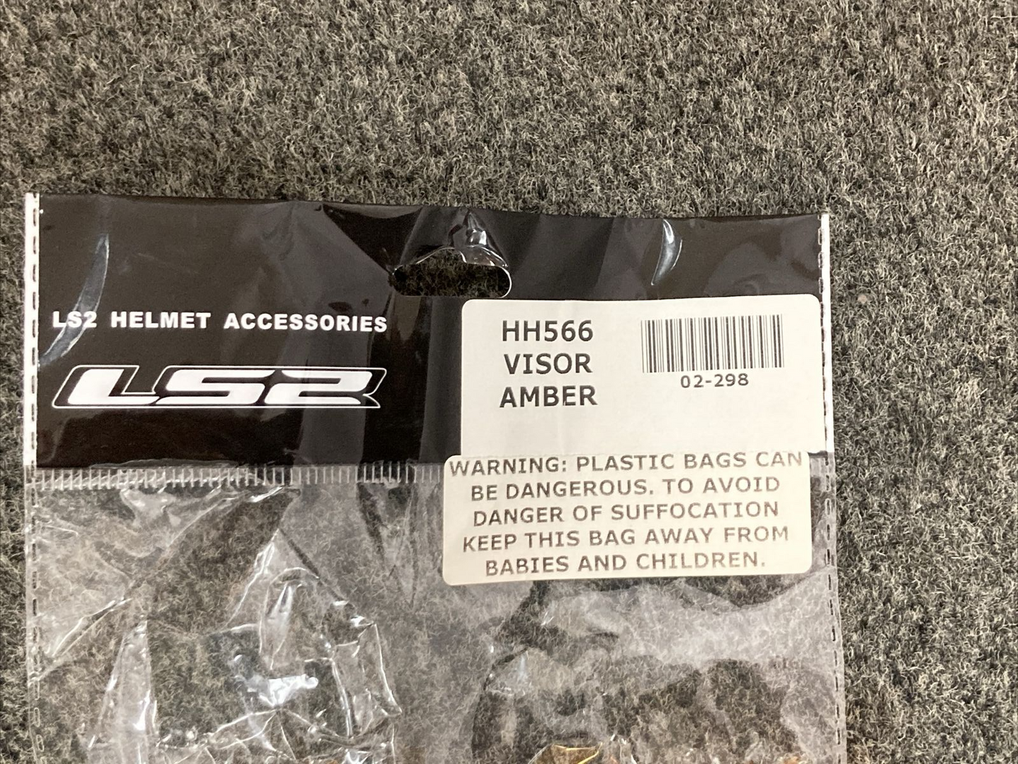 NEW LS2 HH566 02-298 HELMET VISOR INNER SHIELD AMBER ORANGE