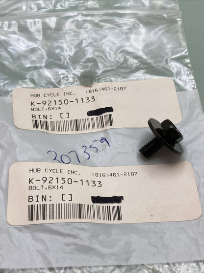 NEW KAWASAKI 92150-1133 BOLT 6X14