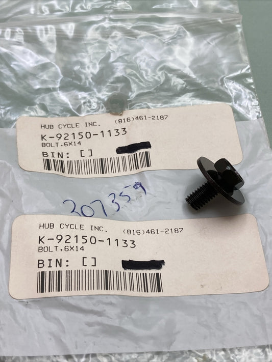 NEW KAWASAKI 92150-1133 BOLT 6X14