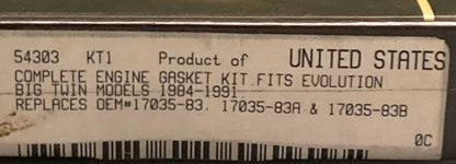NEW GENUINE CUSTOM CHROME 54-303 GASKET KIT '84-'91 BIG TWIN MODELS
