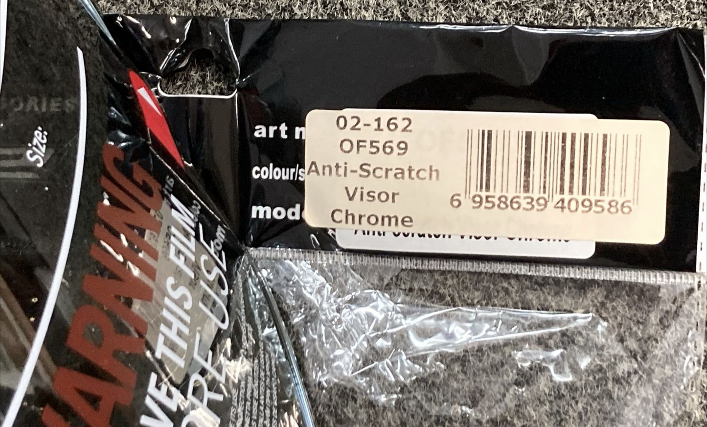 NEW LS2 02-162 HELMET VISOR FACE SHIELD ANTI-SCRATCH CHROME OF569