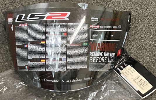 NEW LS2 02-162 HELMET VISOR FACE SHIELD ANTI-SCRATCH CHROME OF569