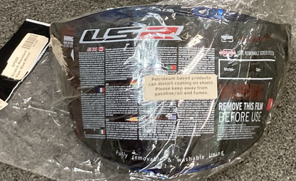 NEW LS2 02-163 HELMET VISOR FACE SHIELD ANTI-SCRATCH BLUE MIRROR OF569