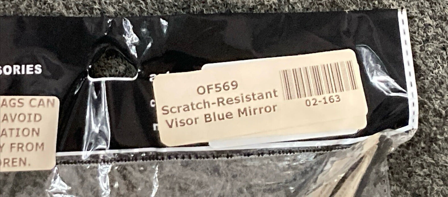 NEW LS2 02-163 HELMET VISOR FACE SHIELD ANTI-SCRATCH BLUE MIRROR OF569