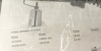 NEW GENUINE PROGRESSIVE SUSPENSION 11-1103 FORK SPRING KIT
