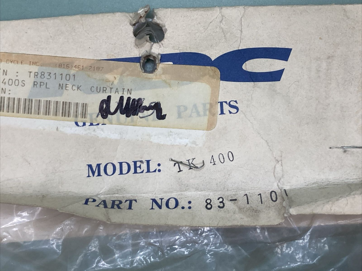 NEW GENUINE KBC 73-110 REPLACEMENT NECK CURTAIN TK400