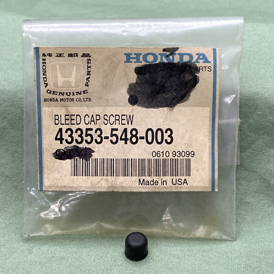 NEW GENUINE HONDA 43353-548-003 FRONT BRAKE CALIPER Cap, Bleeder Screw