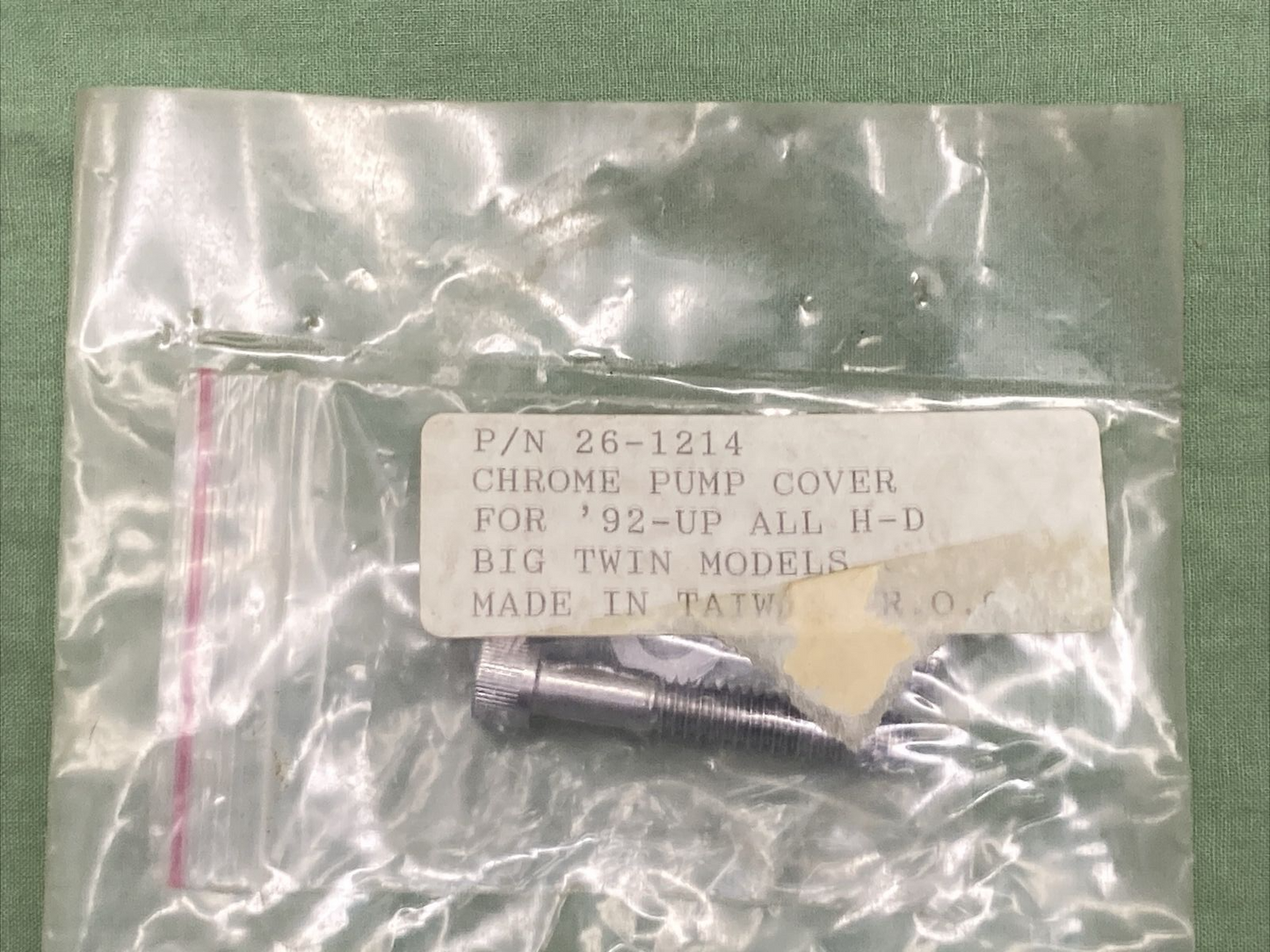 NEW REPLACES HARLEY DAVIDSON 26-1214 CHROME PUMP COVER BIG TWIN '92-UP