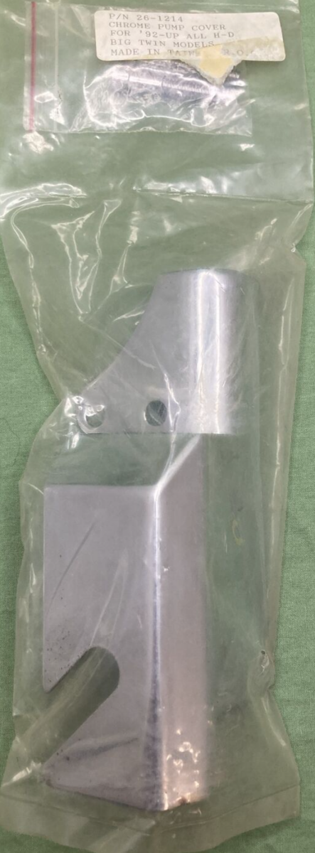 NEW REPLACES HARLEY DAVIDSON 26-1214 CHROME PUMP COVER BIG TWIN '92-UP