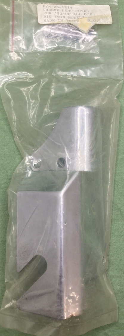 NEW REPLACES HARLEY DAVIDSON 26-1214 CHROME PUMP COVER BIG TWIN '92-UP