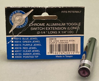 NEW GENUINE UNITED PACIFIC 40015 PB LONG SWITCH EXTENSIONS PURPLE DIAMOND