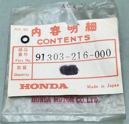 NEW GENUINE HONDA 91303-216-000 CAMSHAFT VALVE O-RING (3.4X1.2)