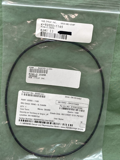 NEW REPLACES KAWASAKI 92055-1165 O RING, 154MM