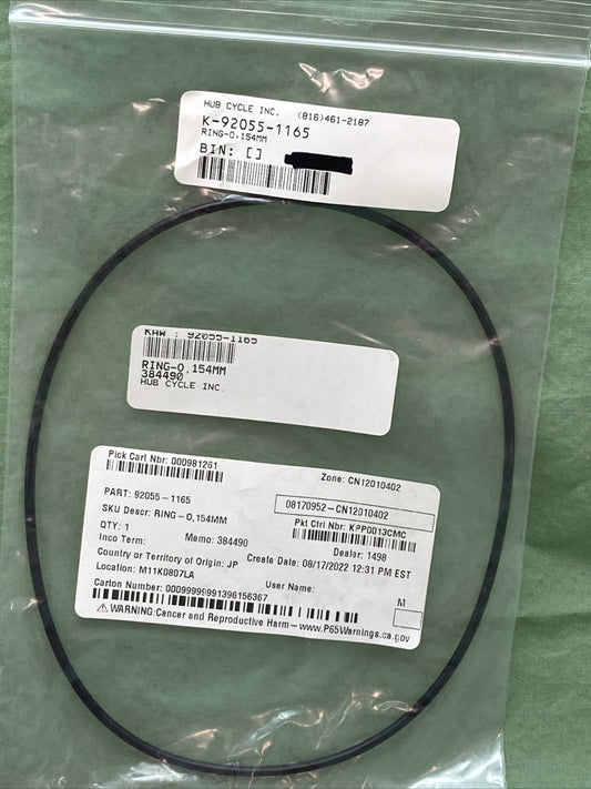 NEW REPLACES KAWASAKI 92055-1165 O RING, 154MM
