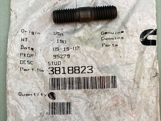 NEW GENUINE CUMMINS 3818823 Exhaust Manifold Turbo Mounting Stud
