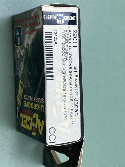 QTY 2 NEW ACCEL 2403A U-GROOVE SPARK PLUGS