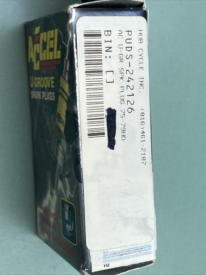 QTY 2 NEW ACCEL 2403A U-GROOVE SPARK PLUGS