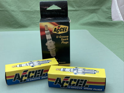 QTY 2 NEW ACCEL 2401 U-GROOVE SPARK PLUGS