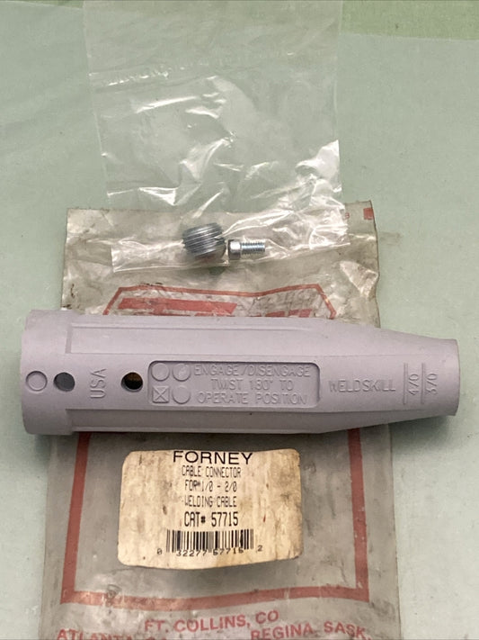 NEW GENUINE FORNEY 57715 CABLE CONNECTOR FOR 1/0-2/0 WELDING CABLE