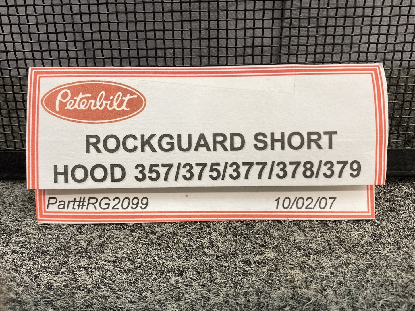 NEW REPLACES Peterbilt RG2099 Short Nose Rockguard 357 375 377 378 379