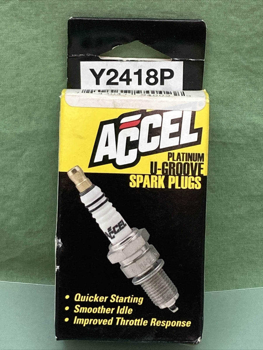 QTY 2 NEW ACCEL 2418P U-GROOVE SPARK PLUGS