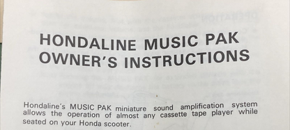 NEW GENUINE CLARION HONDALINE 08118-GN250 TAPE CASSETTE MUSIC PAK AUDIO AMP
