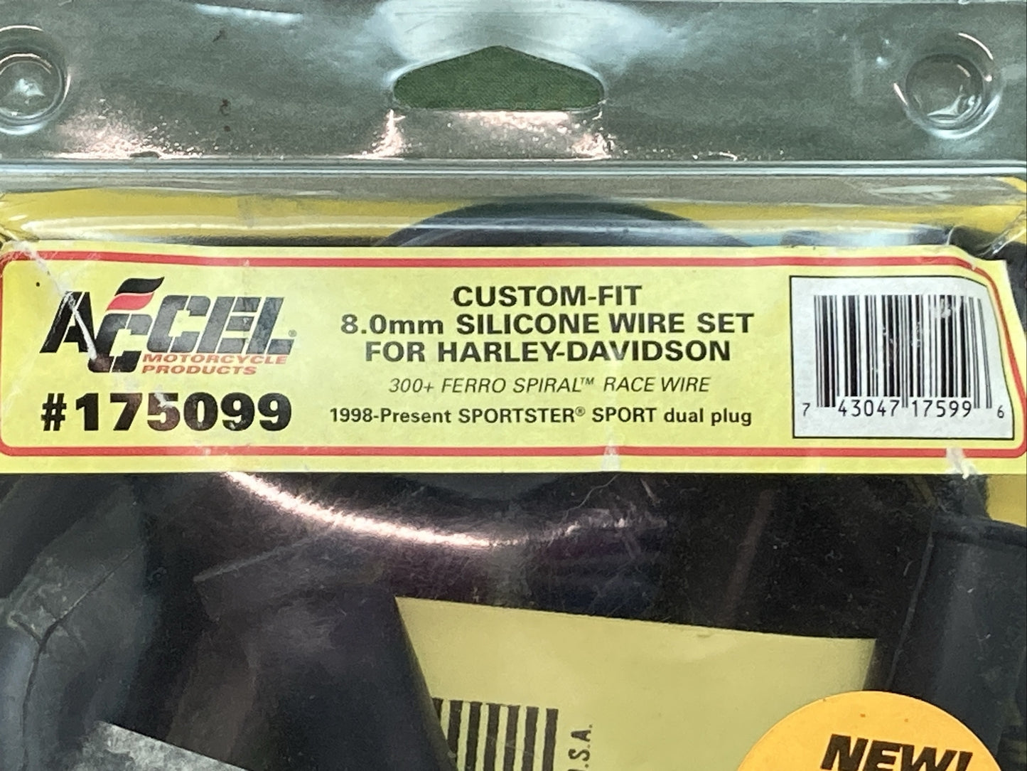 NEW ACCEL 175099 CUSTOM FIT 8.0MM SILICONE WIRE SET FOR HARLEY DAVIDSON