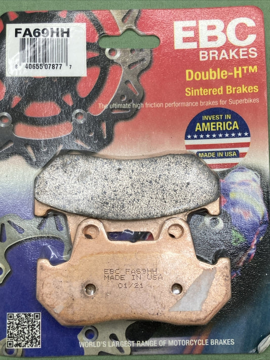 NEW GENUINE EBC FA69HH DOUBLE H SINTERED BRAKE PADS HONDA
