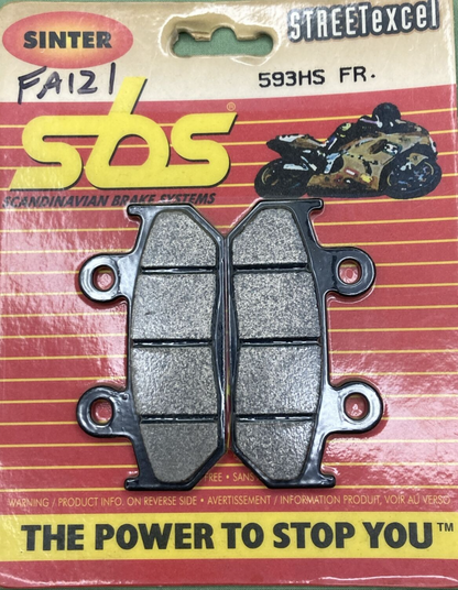NEW SBS 593HS StreetExcel sinter Brake Pads FRONT HONDA FA121