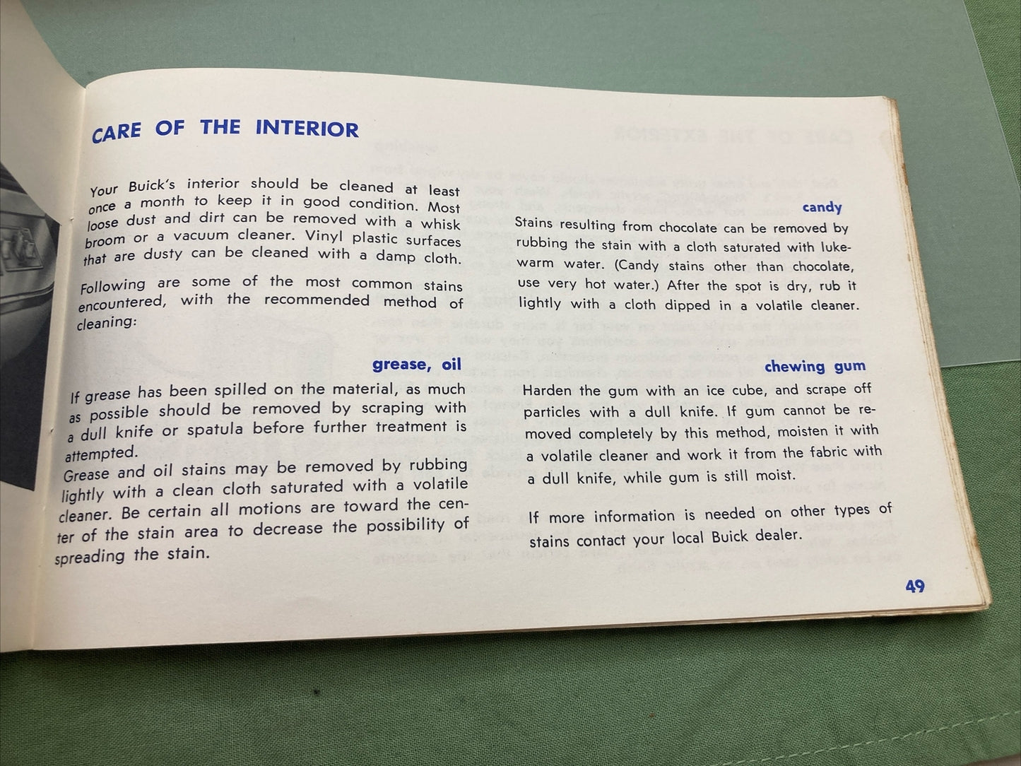 NEW BUICK 1357983 OWNER'S GUIDE/OWNER PROTECTION PLAN 1963 LESABRE-INVICTA 225