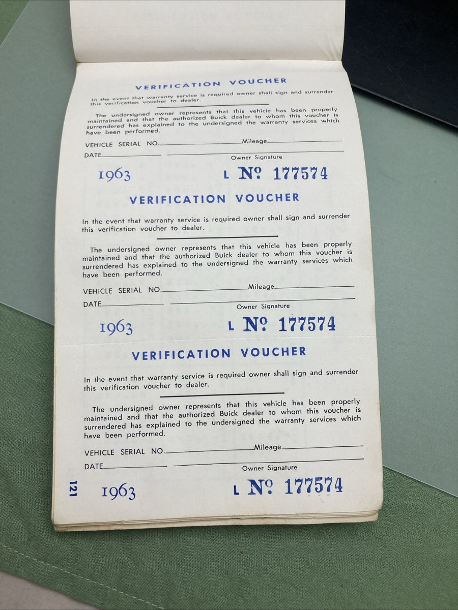NEW BUICK 1357983 OWNER'S GUIDE/OWNER PROTECTION PLAN 1963 LESABRE-INVICTA 225