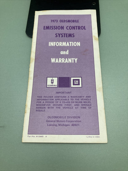 OLDSMOBILE 413442 OWNER'S MANUAL DELTA 88/ROYALE- CUSTOM CRUSIER- 98, 1973