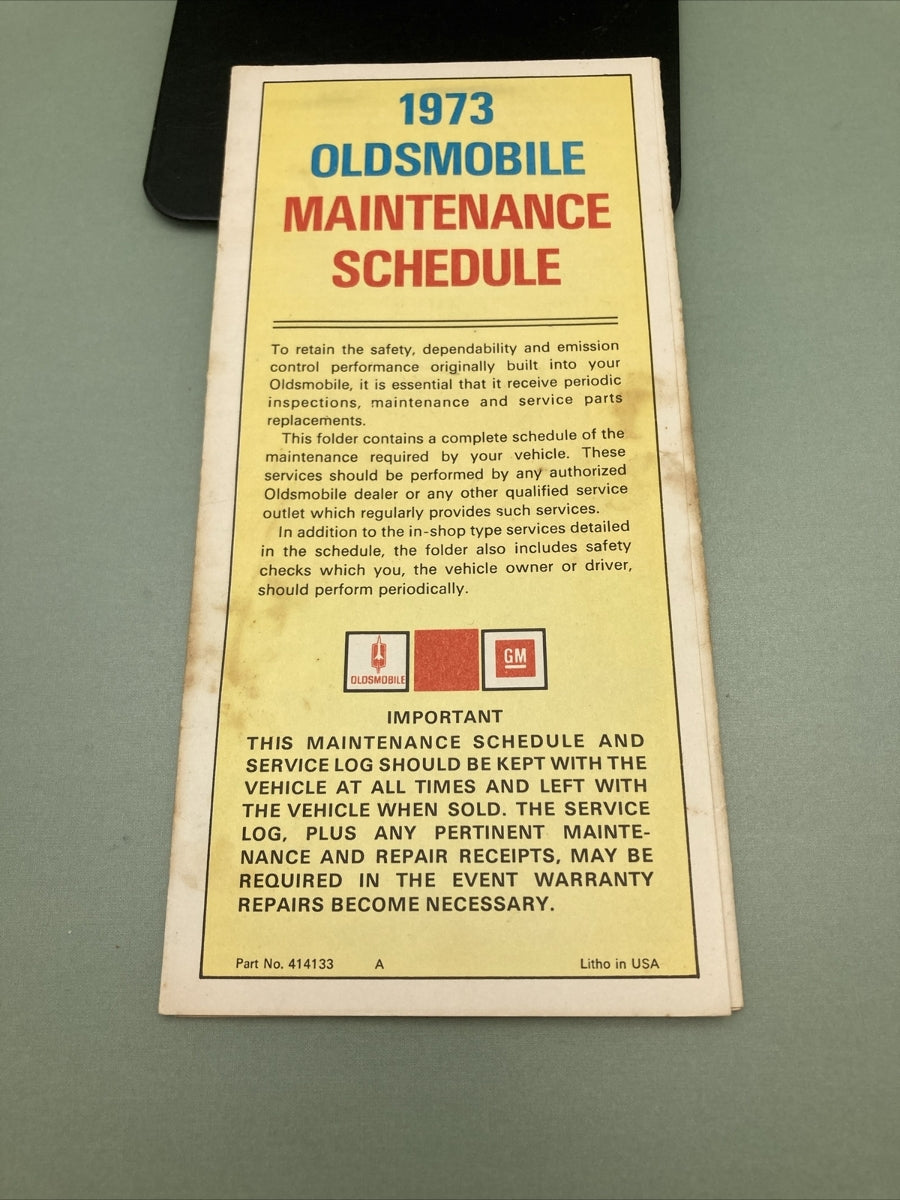 OLDSMOBILE 413442 OWNER'S MANUAL DELTA 88/ROYALE- CUSTOM CRUSIER- 98, 1973