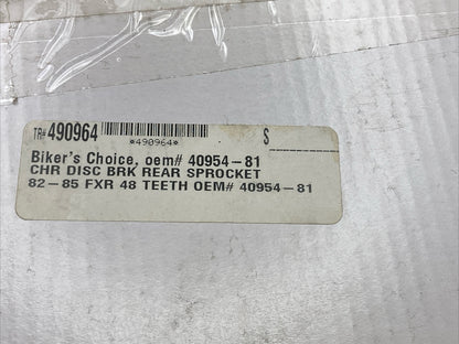 NEW BIKER'S CHOICE 40954-81 FOR HARLEY DAVIDSON CHR DISC BRK REAR SPROCKET 48T