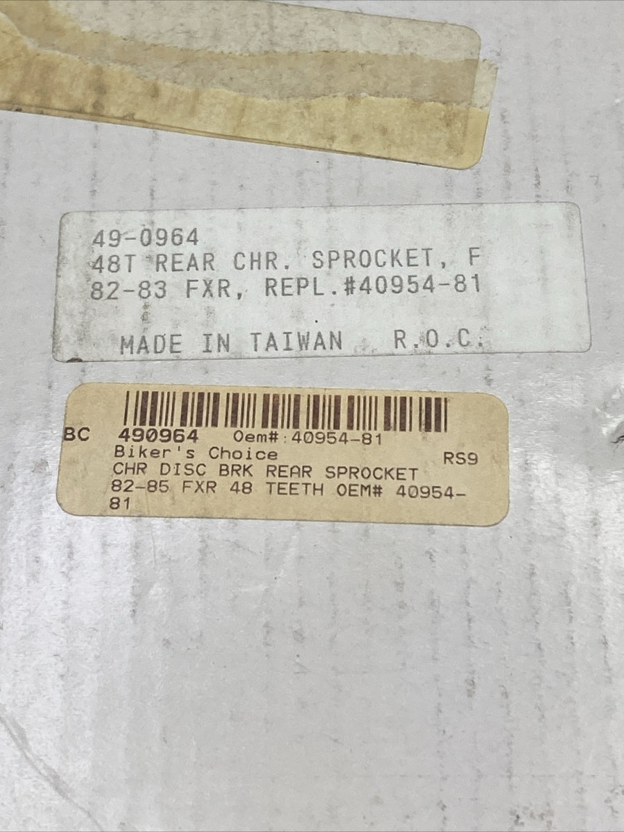 NEW BIKER'S CHOICE 40954-81 FOR HARLEY DAVIDSON CHR DISC BRK REAR SPROCKET 48T