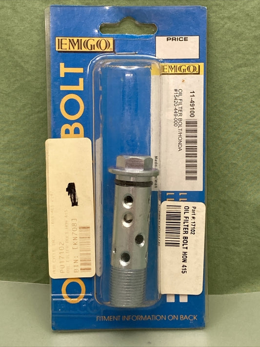 NEW EMGO 11-49100 REPLACES HONDA 15420-449-000 OIL FILTER BOLT