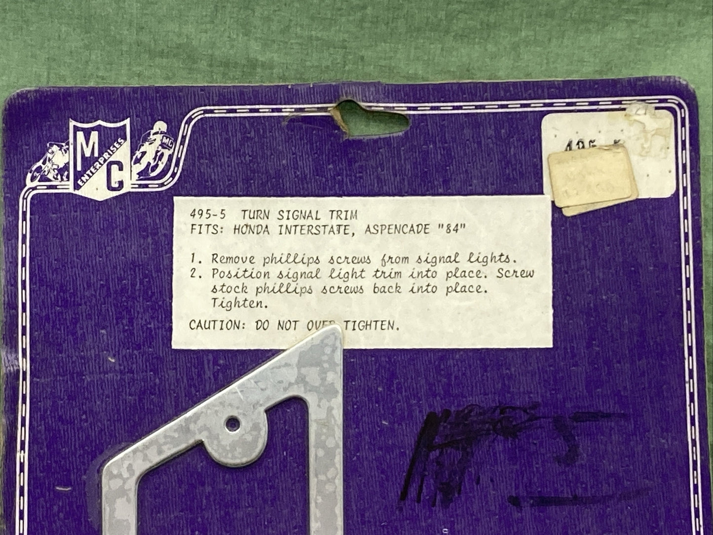 MC ENTERPRISES 495-5 TURN SIGNAL TRIM REPLACES HONDA INTERSTATE, ASPENCADE "84"