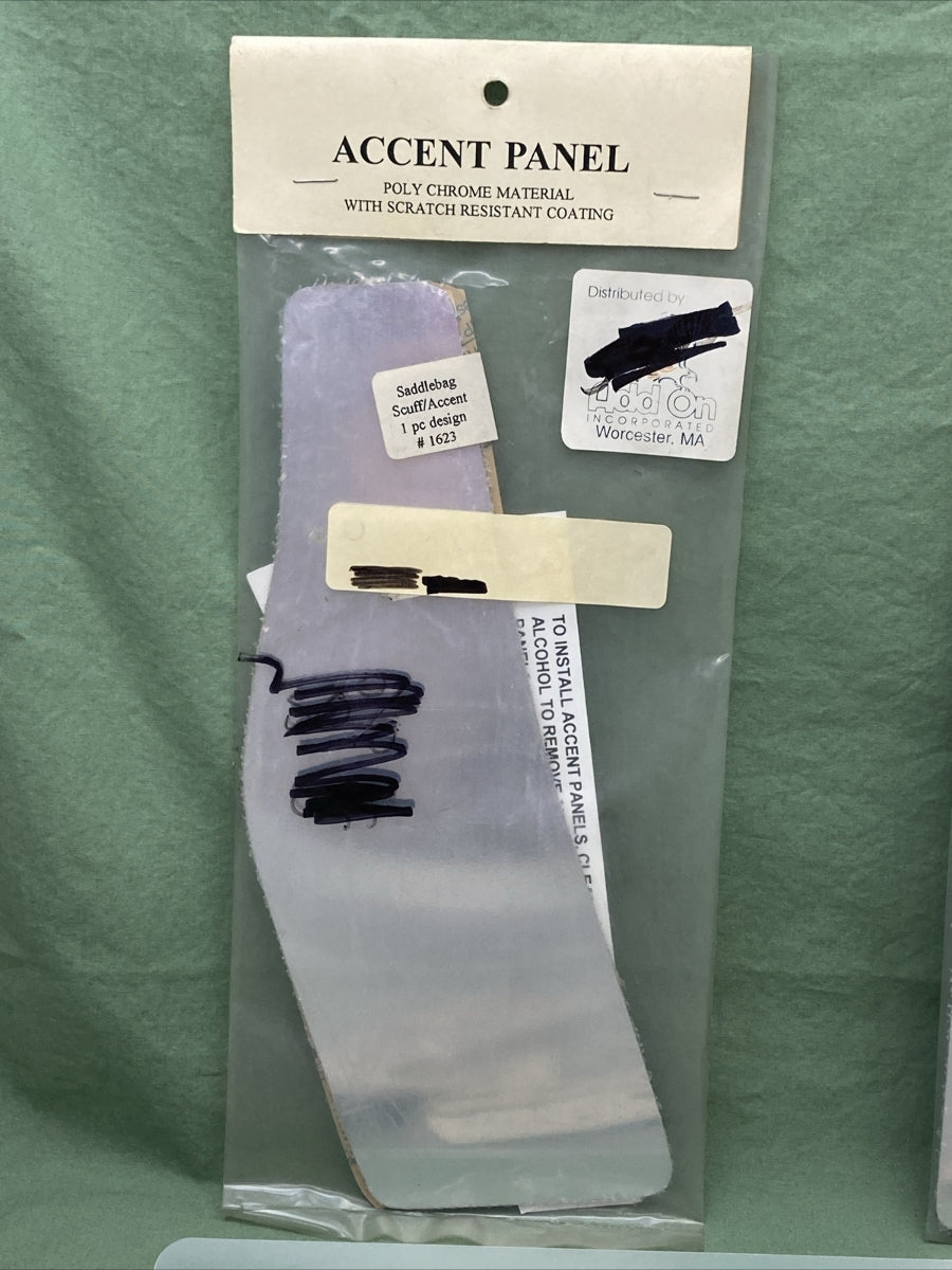 NEW ADD ON INCORPORATED SADDLEBAG/TRUNK POLY CHROME ACCENT PANEL LOT