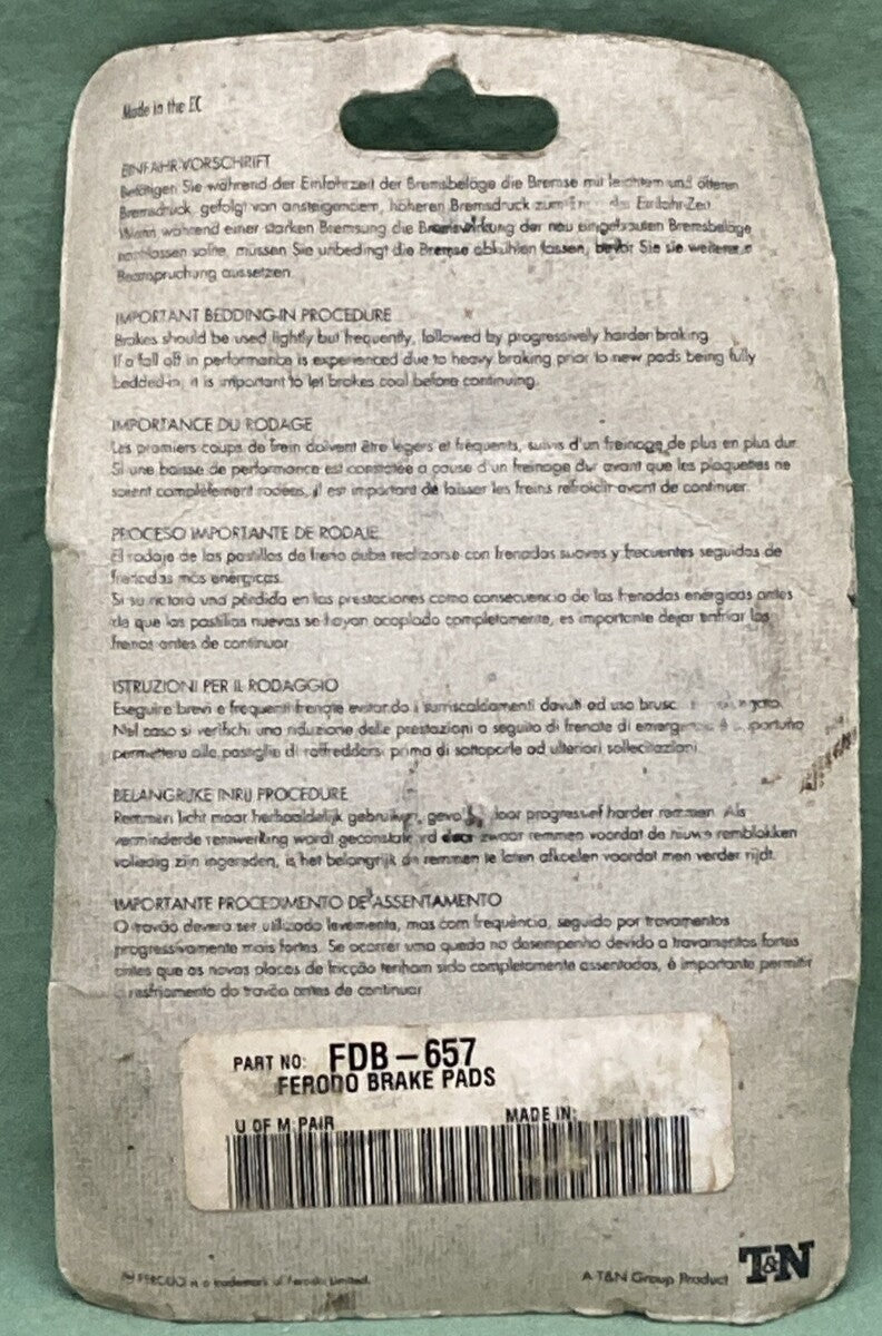 NEW FERODO FDB657 BMW BRAKE PADS