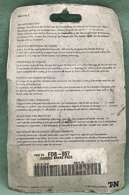 NEW FERODO FDB657 BMW BRAKE PADS