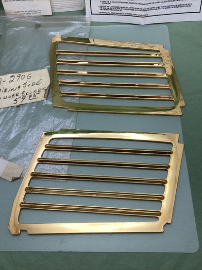 NEW SHOW CHROME ACCESSORIES 2-290 FAIRING SIDE LOUVER COVERS, GOLD
