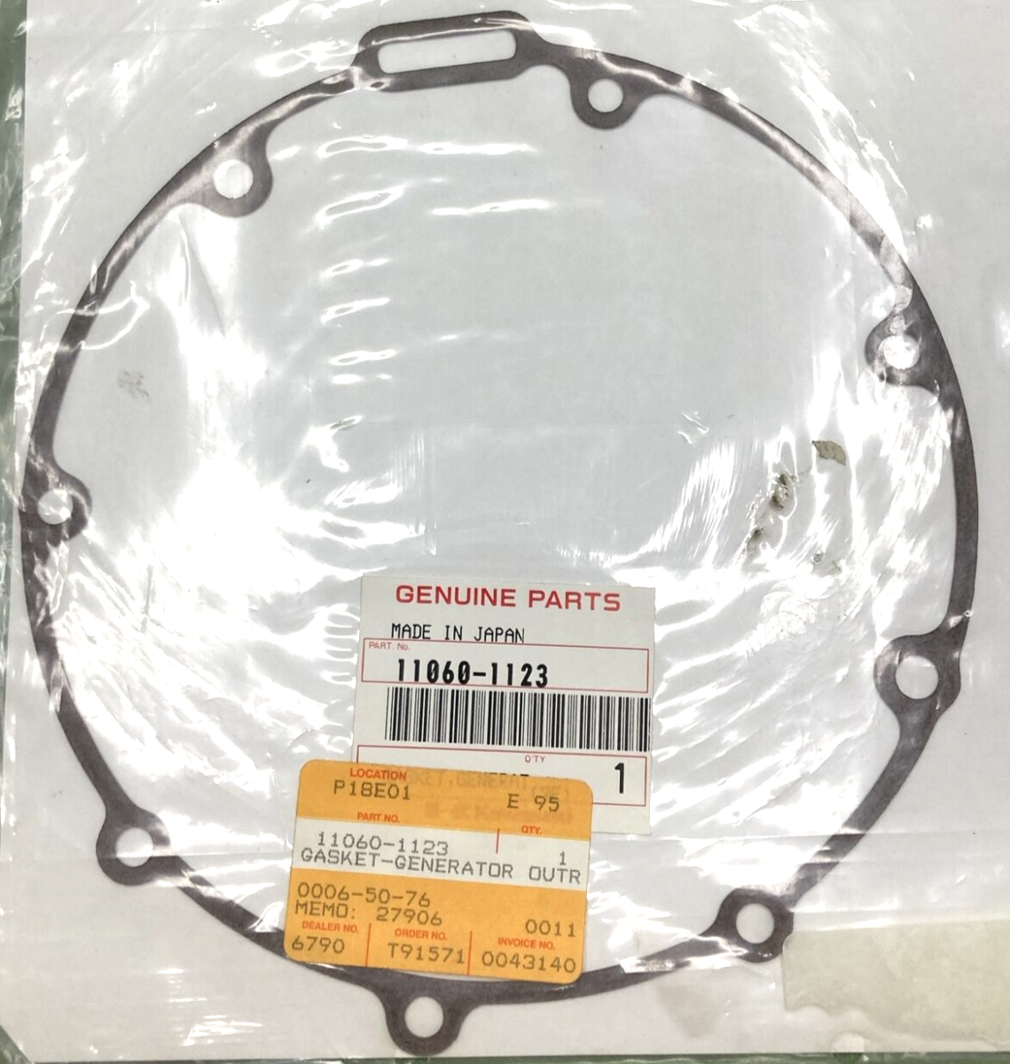 NEW GENUINE KAWASAKI 11060-1123 GENERATOR OUTER GASKET