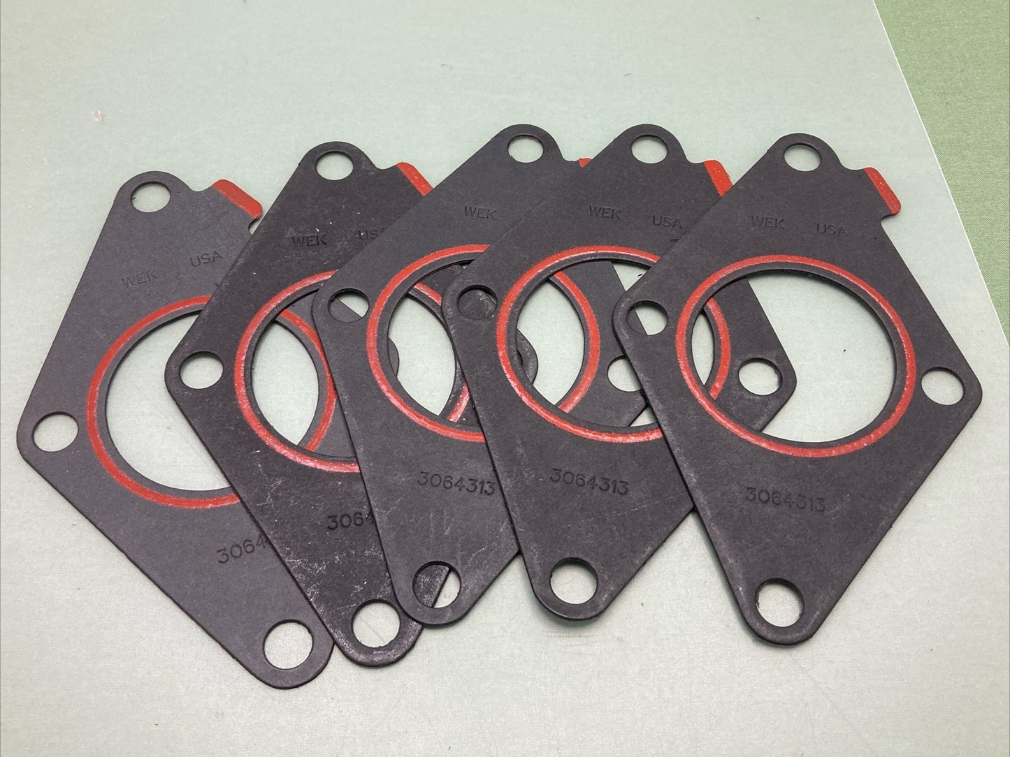 QTY 5 NEW CUMMINS 3064313 THERMOSTAT HOUSING GASKET