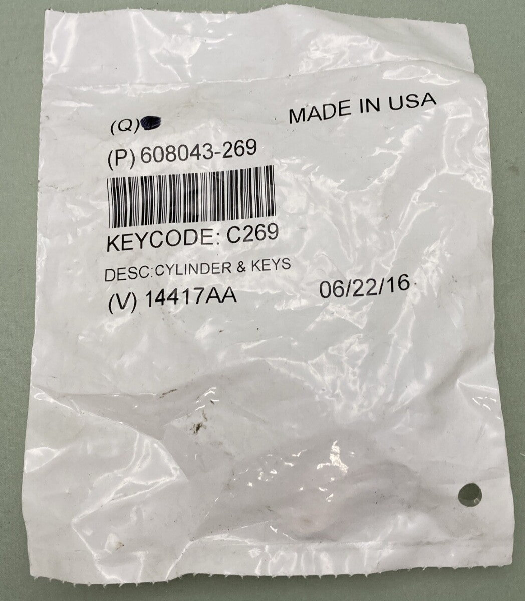 NEW REPLACES PETERBILT 608043-269 CYLINDER AND KEYS