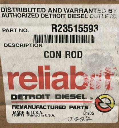 NEW GENUINE DETROIT DIESEL R23515593 CONNECTING ROD
