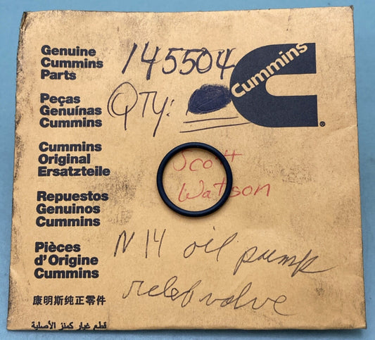 NEW GENUINE CUMMINS 145504 SEAL/O-RING