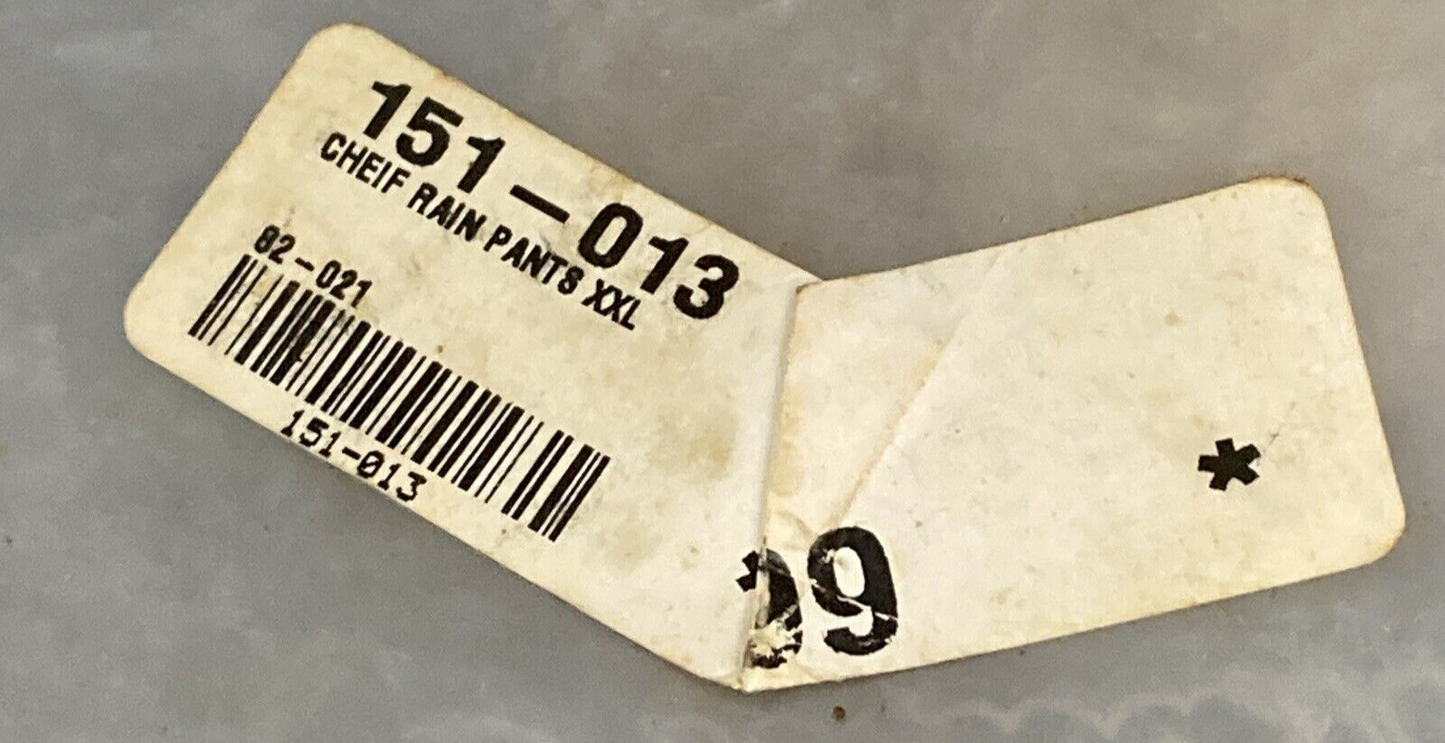 NEW GENUINE INDIAN RAIN GEAR 151-013 CHIEF PANTS 2XL